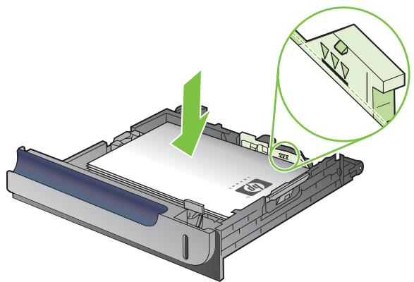 HP LASERJET CM3530FS - Chargement de papier de format standard dans le bac 3 - 4