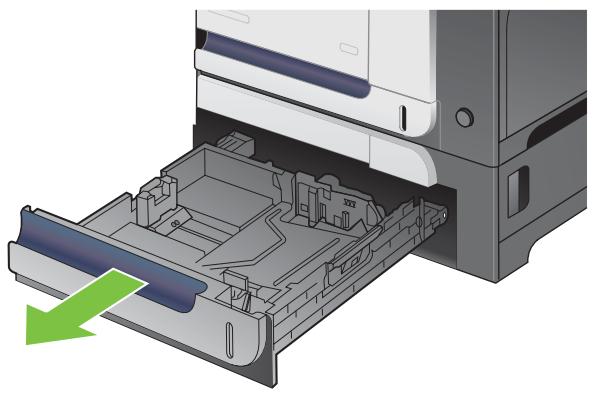 HP LASERJET CM3530FS - Chargement de papier de format personnelisé dans le bac 3 - 1