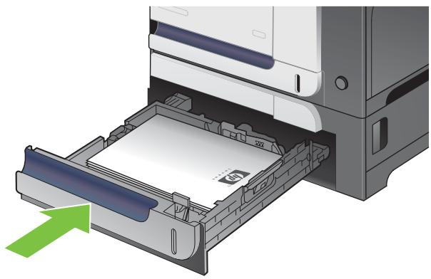 HP LASERJET CM3530FS - Chargement de papier de format standard dans le bac 3 - 6