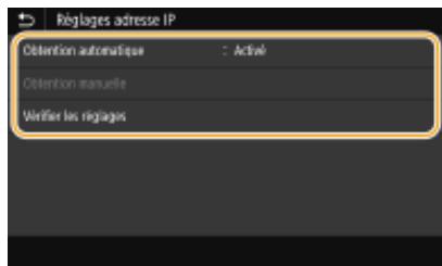 CANON I-SENSYS LBP223DW - Réglage d'adresse IPv4 - 1