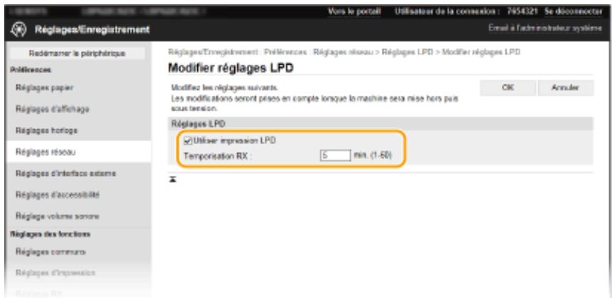 CANON I-SENSYS LBP223DW - ■Configuration de LPD ou RAW - 1