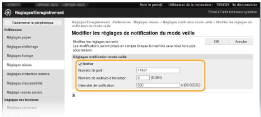 CANON I-SENSYS LBP223DW - ■ Notification d'un logiciel de gestion des péripériques de l'alimentation de l'appareil - 1