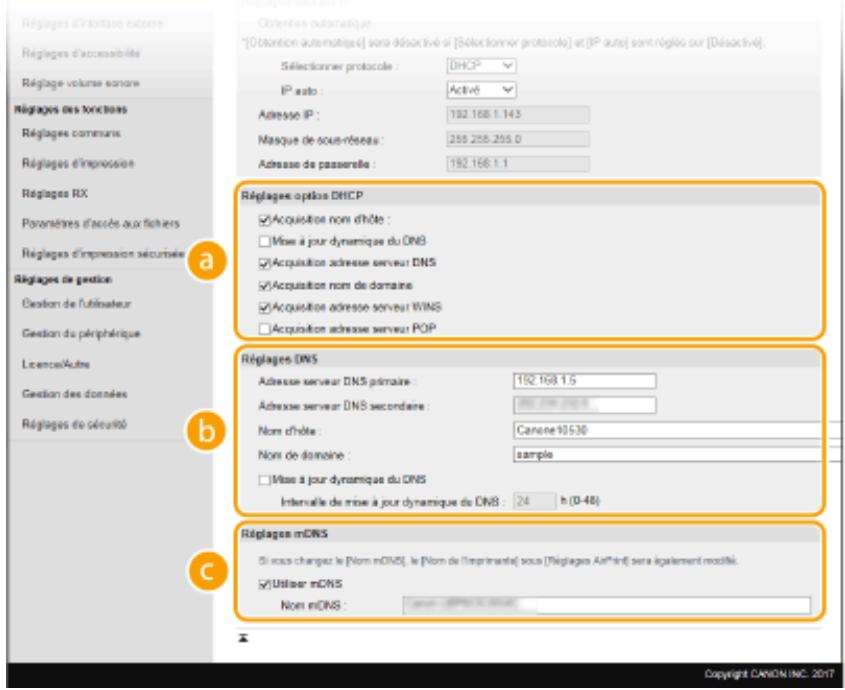 CANON I-SENSYS LBP223DW - ■Configuration des réglages DNS IPv4 - 1