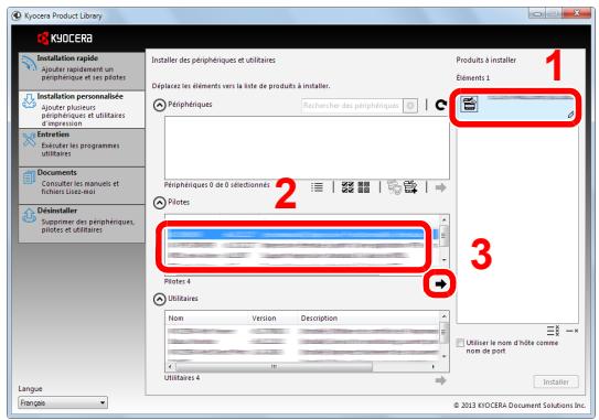 KYOCERA ECOSYS P6130CDN - Sélectionner le pilote à installer. - 1