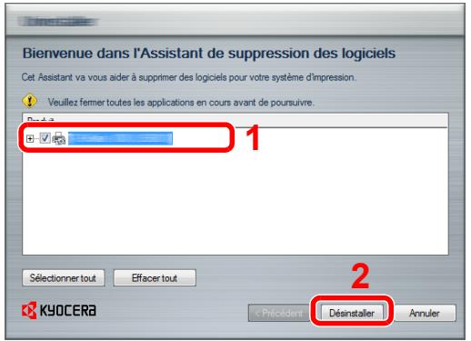KYOCERA ECOSYS P6130CDN - Désinstaller le logiciel. - 1