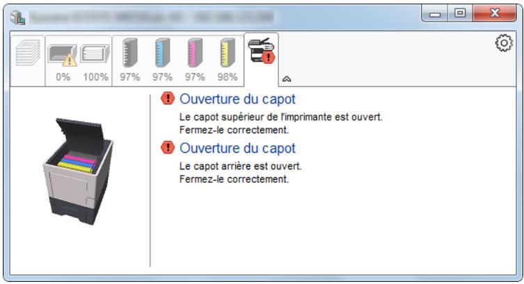 KYOCERA ECOSYS P6130CDN - Onglet État cartouche - 2