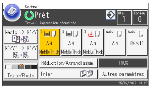 RICOH SP C262SFNW - Suppression d'un fichier d'impression sécurisée - 1