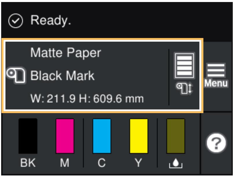 EPSON COLORWORKS CW-C6000AE - Vérification des informations sur le papier - 1