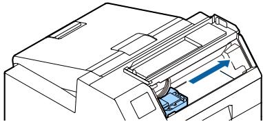 EPSON COLORWORKS CW-C6000AE - Si la tête d'impression n'est pas à droite, abaissez-la et déplacez-la vers la droite. - 1