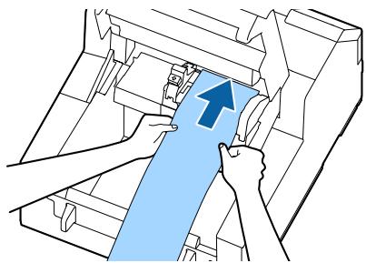 EPSON COLORWORKS CW-C6000AE - Chargez le papier dans la fente d'alimentation du papier jusqu'à ce que l'alimentation du papier commence automatiquement. - 1