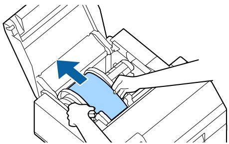 EPSON COLORWORKS CW-C6000AE - Enlevez le papier de la fente d'alimentation du papier. - 1