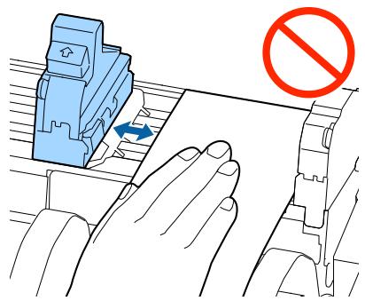 EPSON COLORWORKS CW-C6000AE - Placez votre main sur le papier pour l'aplatir et faites glisser le guide du bord mobile contre le papier. - 2