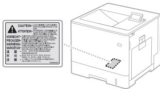 CANON LBP712CX - Symboles relatifs à la sécurité - 1