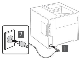 CANON LBP712CX - Branchement du cordon d'alimentation et mise sous tension - 1