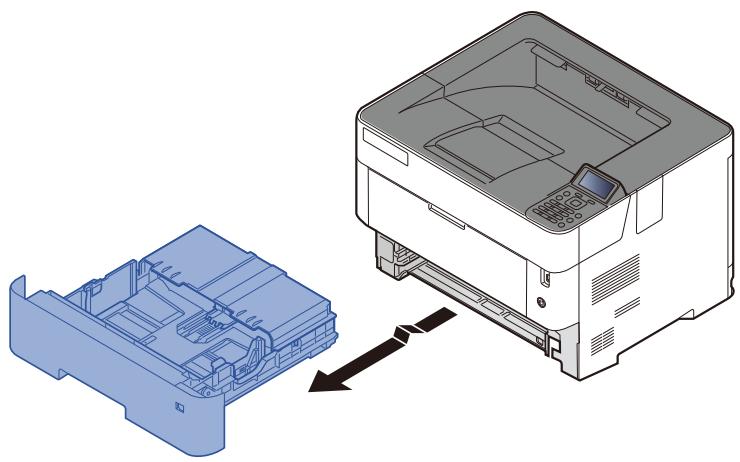 KYOCERA ECOSYS P4140DN - Sortir entièrement le magasin de la machine. - 1