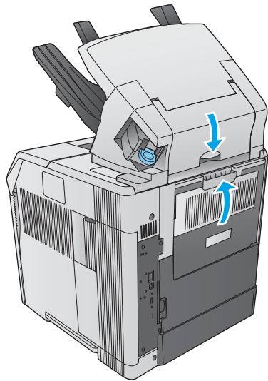 HP M604N - Élimination des bourrages papier dans le bac d'emplacement ou le bac d'emplacement/agrafeuse - 3