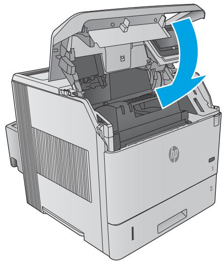 HP M604N - Élimination des bourages papier dans la zone de la cartouche de toner - 9