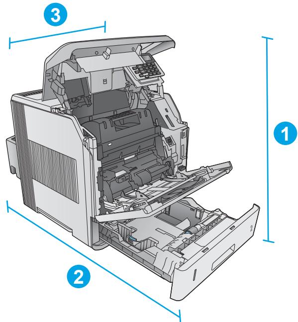 HP M604N - Dimensions des produits standard - 2