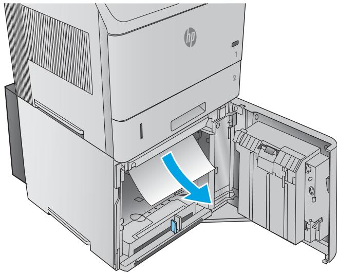 HP M604N - Élimination des bourrages papier dans le bac à haute capacité de 1 500 feuilles - 3