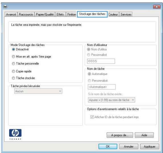 HP M604N - Créer une tâche en mémoire (windows) - 4