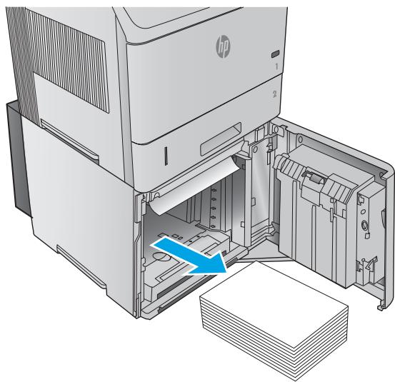 HP M604N - Élimination des bourrages papier dans le bac à haute capacité de 1 500 feuilles - 2