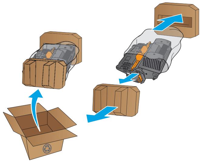 HP M604N - Retrait et remplacement de la cartouche - 3