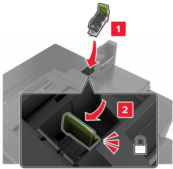 LEXMARK CS820DTE - Remplacement du support de la cartouche d'agrafes dans l'unité de finition d'agrafage - 5