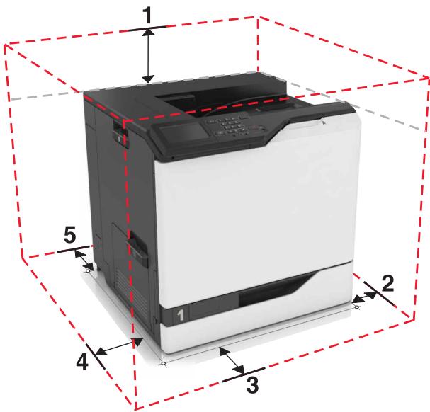 LEXMARK CS820DTE - Sélection d'un emplacement pour l'imprimante - 3