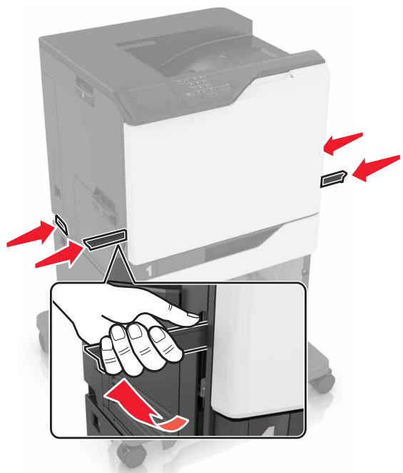 LEXMARK CS820DTE - Installation des tiroirs en option - 4
