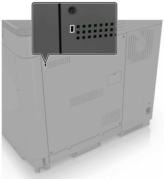 LEXMARK CS820DTE - Emplacement du logement de sécurité - 1
