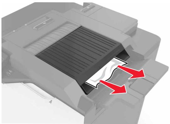 LEXMARK CS820DTE - Bourrage papier dans le bac de l'unité de finition - 1