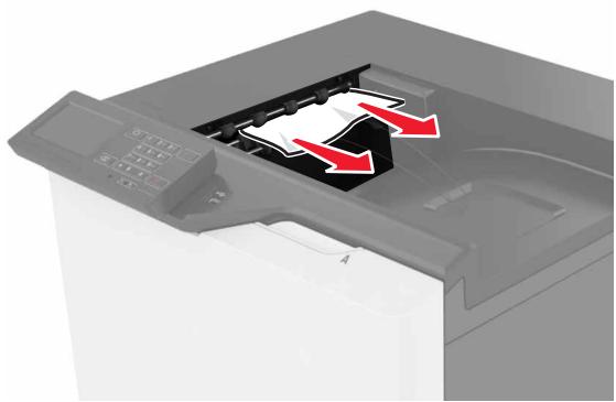 LEXMARK CS820DTE - Bourrage papier dans le réceptacle standard - 1