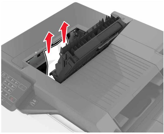 LEXMARK CS820DTE - Bourrage papier dans le bac de l'unité de finition - 3