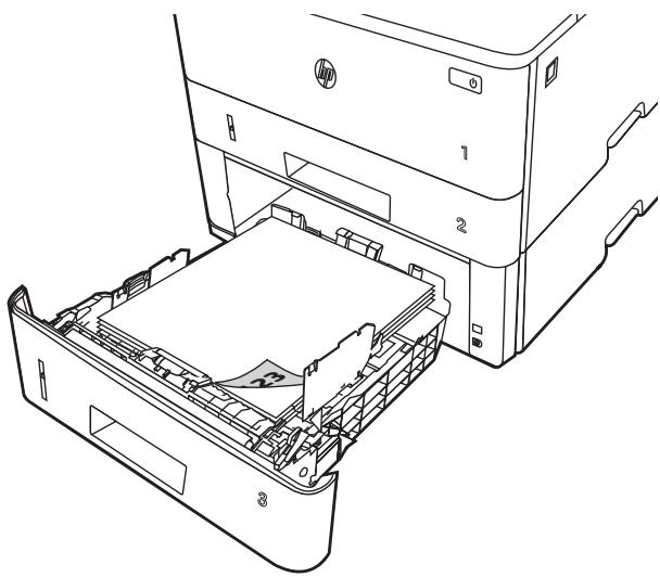 HP M404DN - Bac 3 : orientation du papier - 1