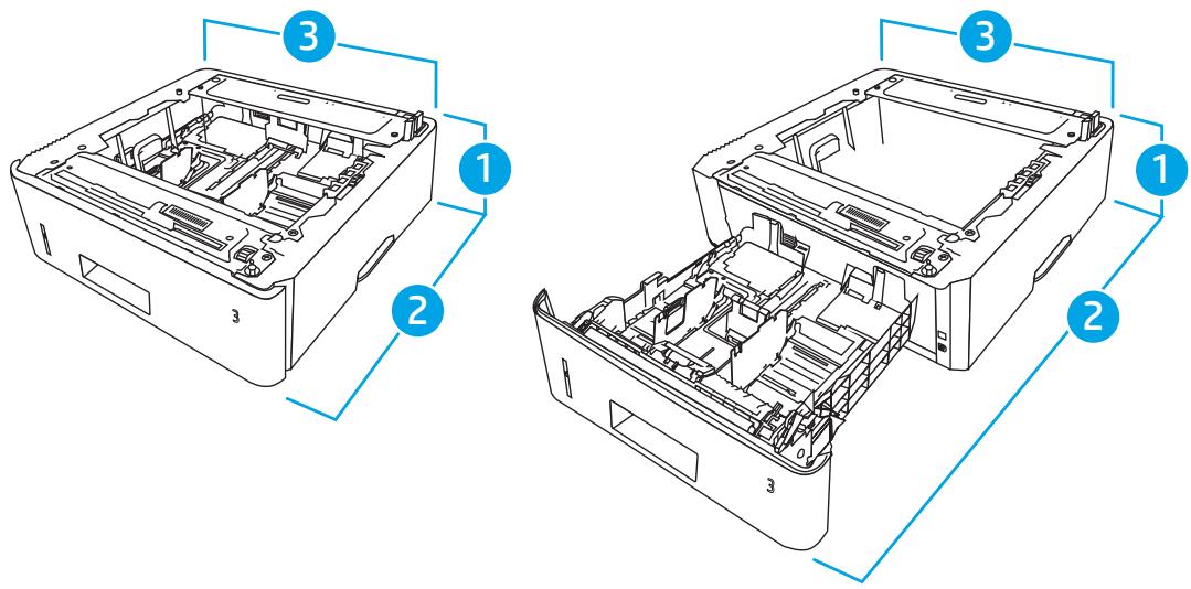 HP M404DN - Dimensions de l'imprimante - 2