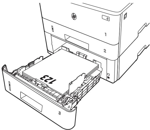 HP M404DN - Bac 3 : orientation du papier - 2