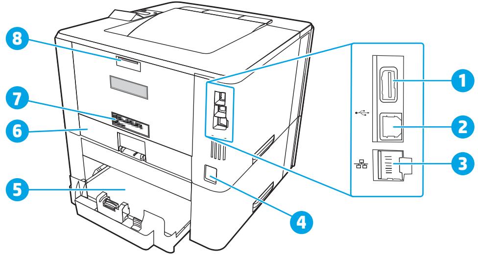 HP M404DN - Vue arrière de l'imprimante - 1