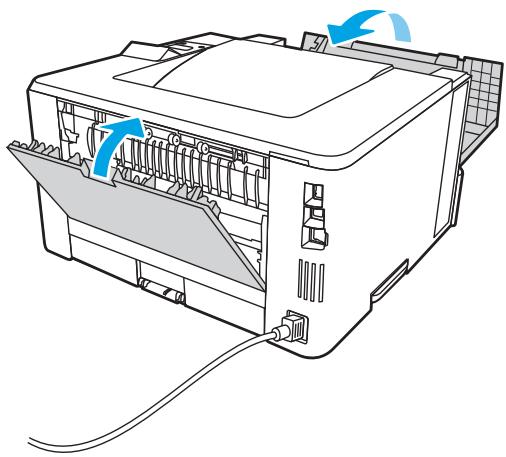 HP M404DN - Élimination des bourrages papier dans le bac de sortie - 6