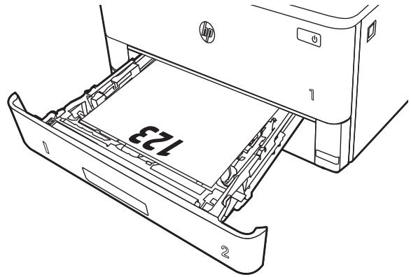 HP M404DN - Bac 2 : orientation du papier - 2