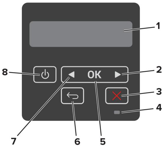 LEXMARK MS331DN - Utilisation du panneau de commandes - 1