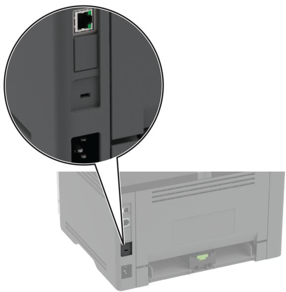 LEXMARK MS331DN - Emplacement du logement de sécurité - 1
