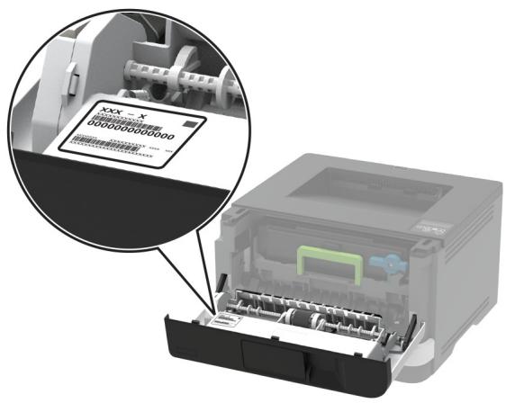 LEXMARK MS331DN - Recherche du numéro de série de l'imprimante - 3