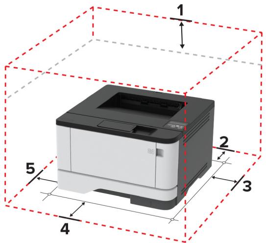 LEXMARK MS331DN - Sélection d'un emplacement pour l'imprimante - 3