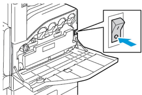 XEROX C7000V - Mise hors tension de l'imprimante - 2