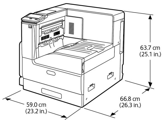 XEROX C7000V - Poids et dimensions - 1