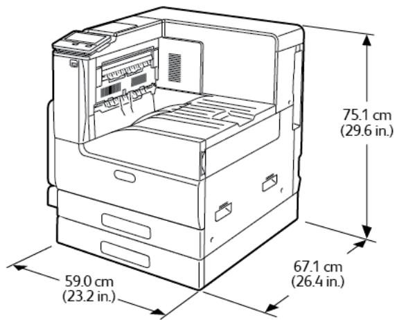 XEROX C7000V - Poids et dimensions - 2