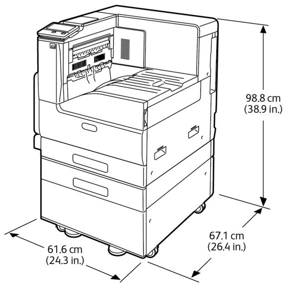 XEROX C7000V - Modèle de base avec module à magasin unique et support - 1