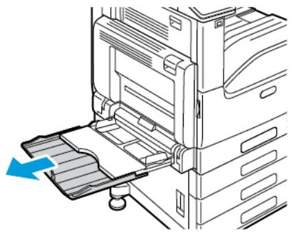 XEROX C7000V - Chargement du papier dans le départ manuel - 2
