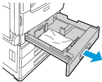 XEROX C7000V - Résolution des incidents papier dans les magasins 1-4 - 1