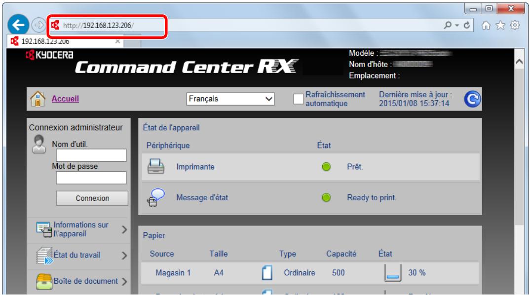 KYOCERA ECOSYS P5026CDW - Afficher l'écran. - 1